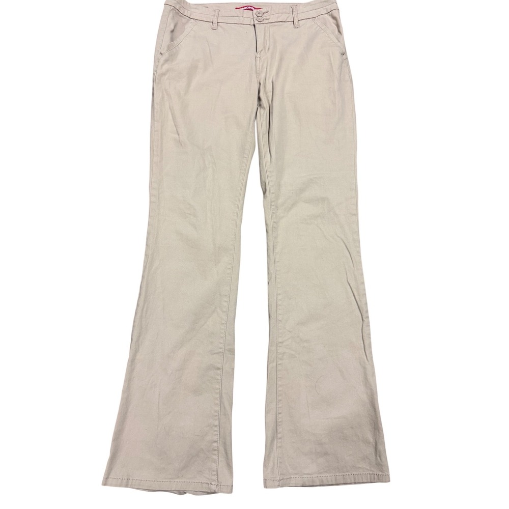 Unionbay Khaki Flare Leg Pants Womens 11 Beige Chino Trousers JB83754 Stretch